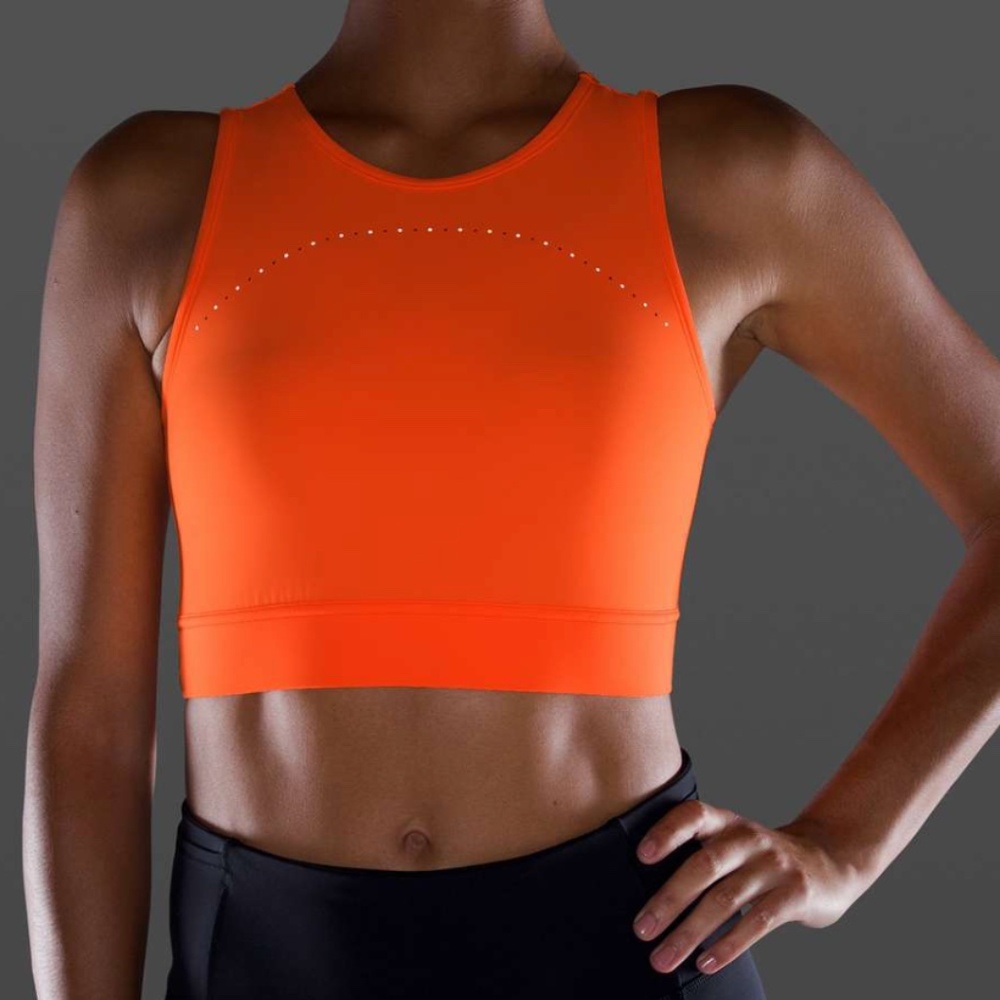 Lululemon Hotty Hot Cropped Tank Highlight Orange